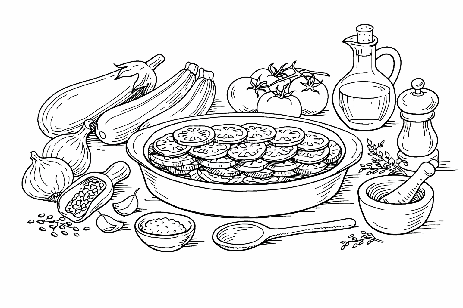 Vegetable Tian with Caramelised Onions