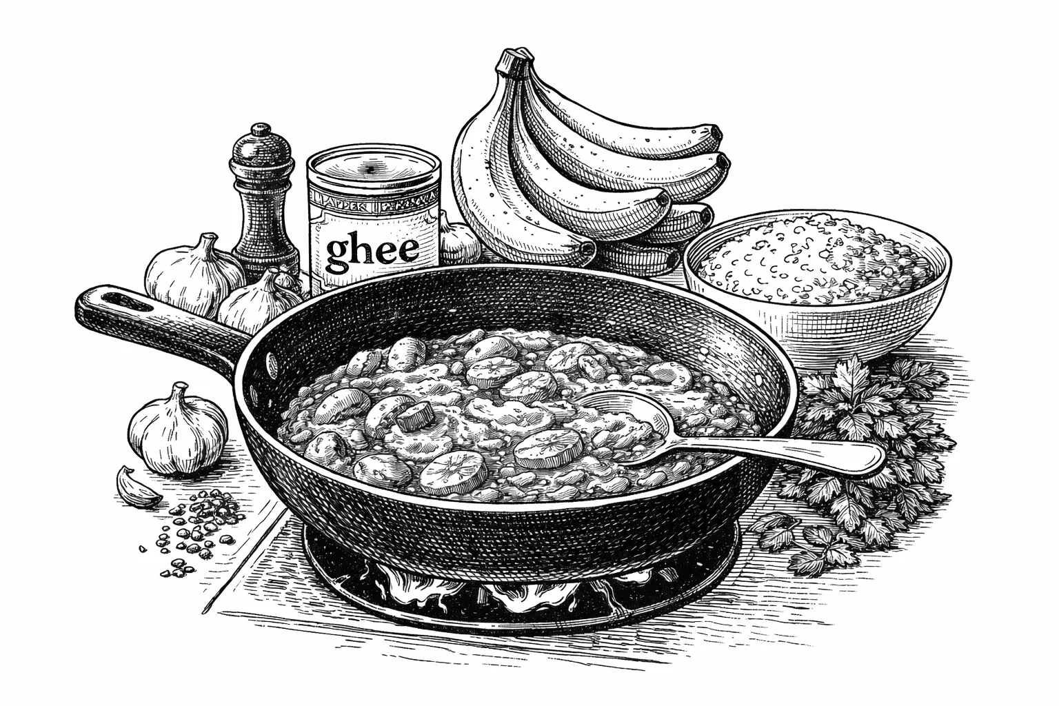 Banana Curry (Kela ki Kari) à la Santa Maria