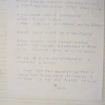 Handwritten recipe for Deidre McParland’s ice cream pie